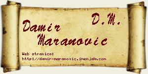 Damir Maranović vizit kartica